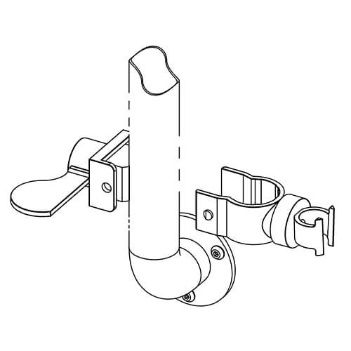 Option Handheld Grab Bar Chrome Mounting Bracket Acorn Engineering