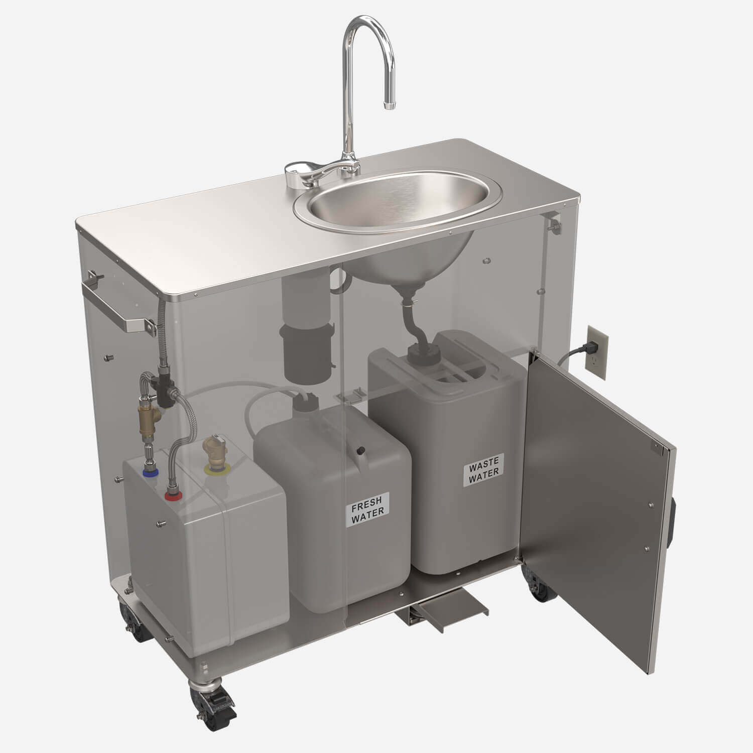 Rolling sink outlet