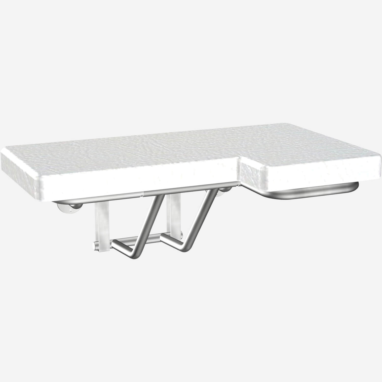ADA Padded Folding Shower Seat, Right - Division 10 - Acorn ADA Padded Folding Shower Seat, Right - Division 10 - Acorn
