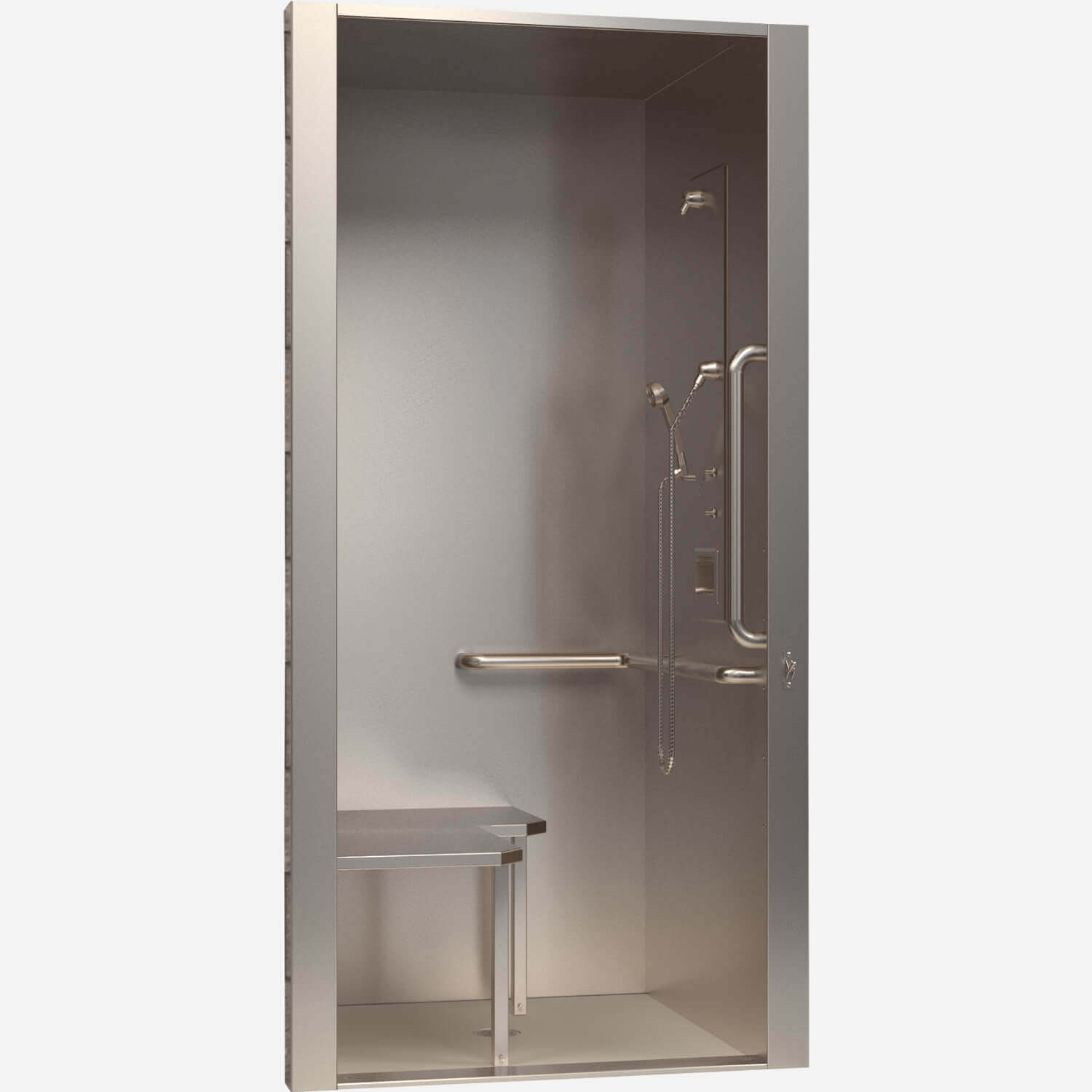 36 X 36 X 88 Height Ada Stainless Steel Security Cabinet
