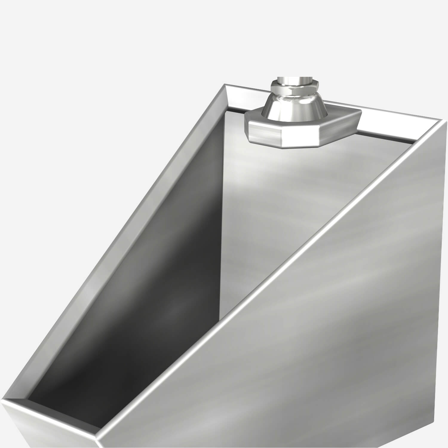 GENWEC: WALL HUNG URINAL 304 STAINLESS STEEL