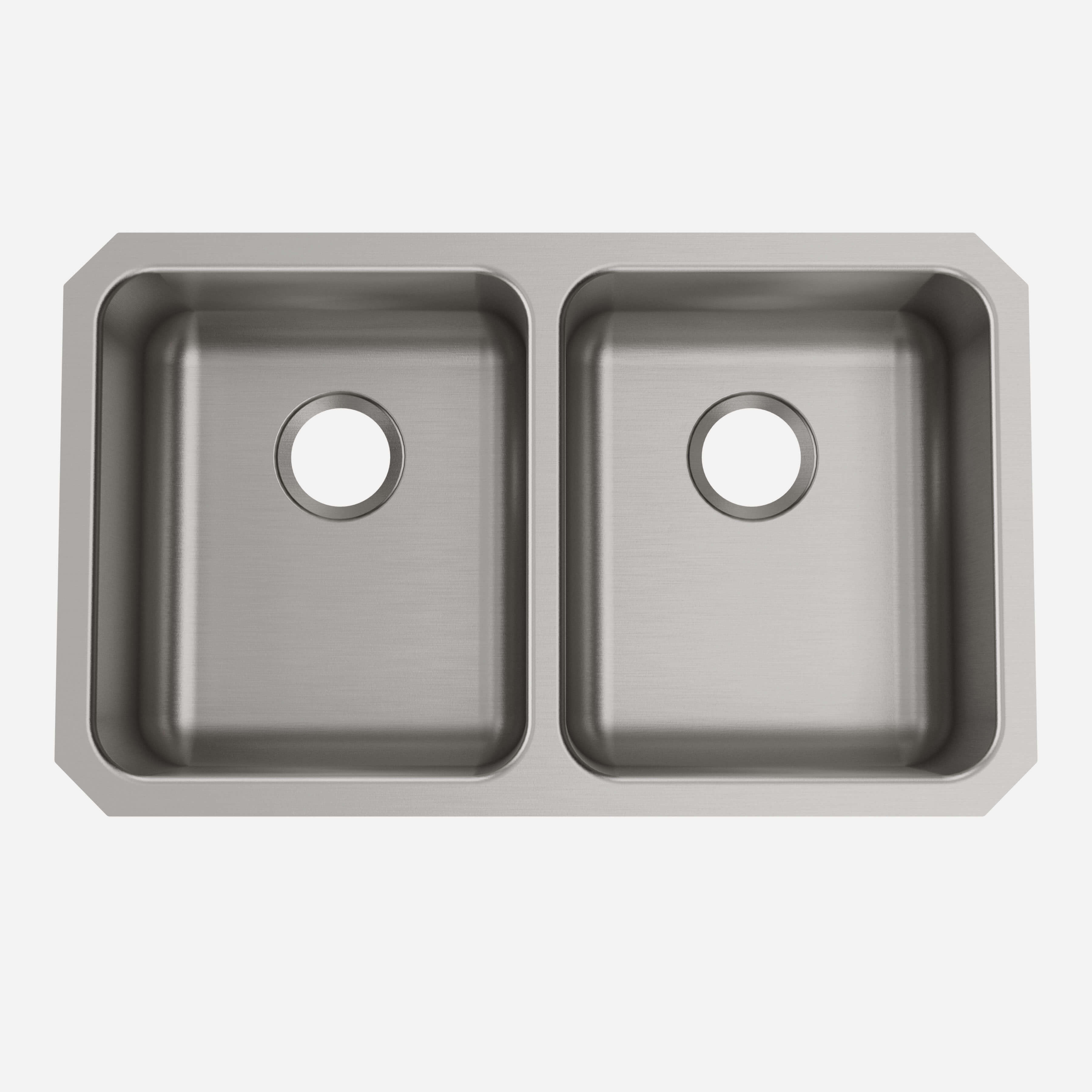 Acorn-Sinks® Stainless Steel Undermount Sink, Double Bowl 31