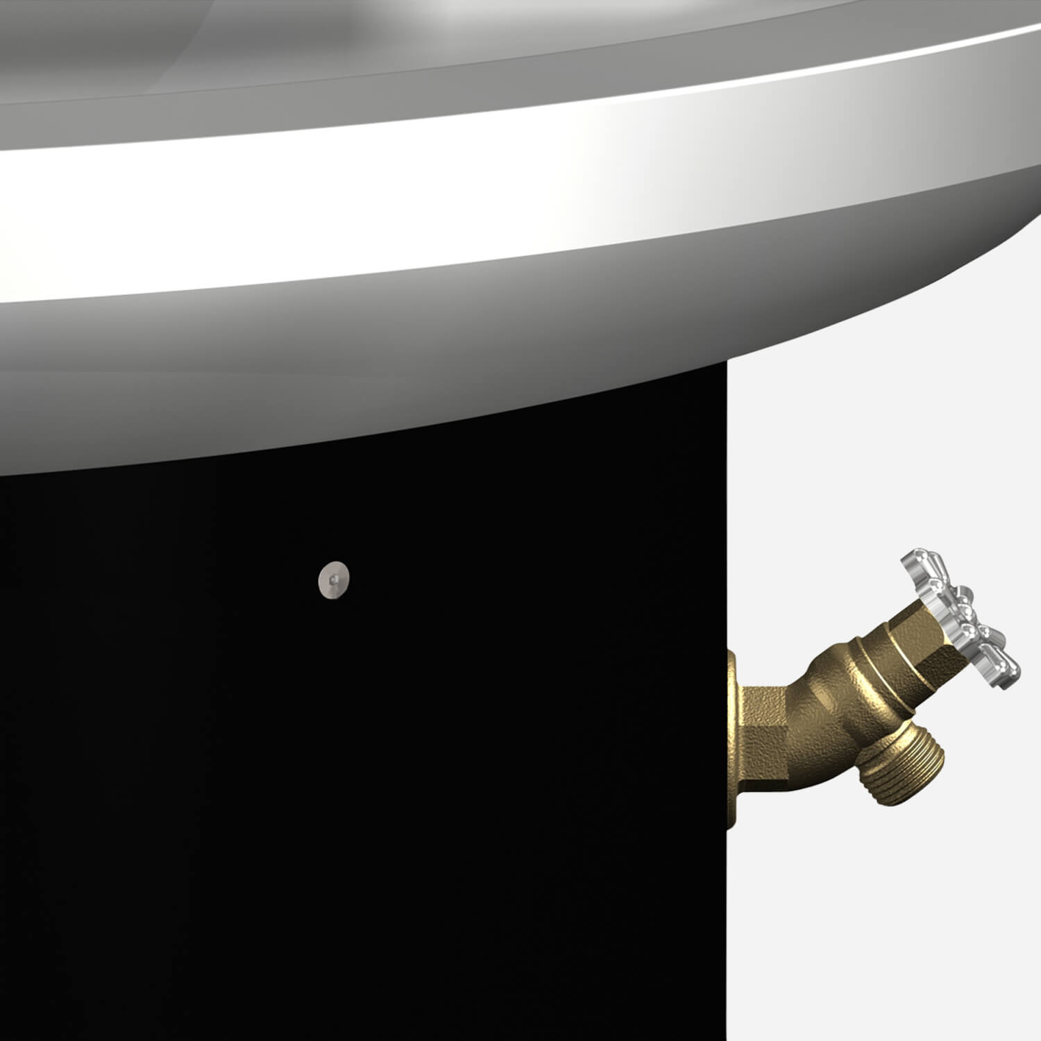 Two Hand Wash Station Elliptical Wash Fountain with Contour Base