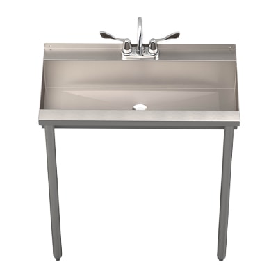 ACORN POWELL 240  WALL HUNG WASH BASIN WITH APRON SUPPORT STAINLESS STEEL 
