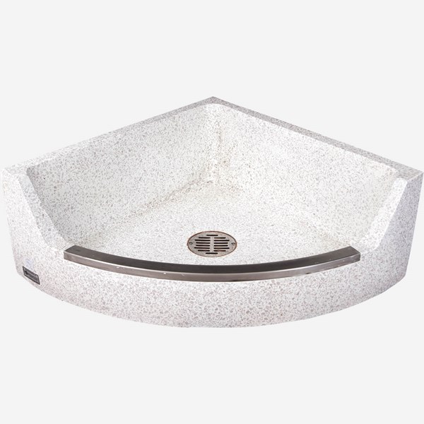 28 X 28 X 12 Height 1 4 Circle Corner Terrazzo Mop Sink