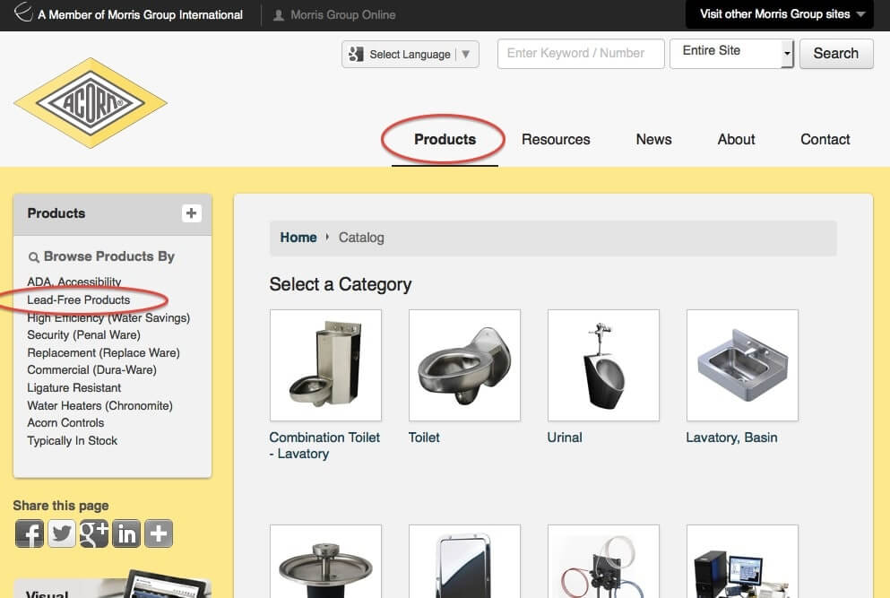 Lead Free Product Search